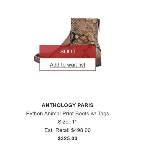 Anthology Paris Python Leather Boots - NEW - Picture 7 of 14